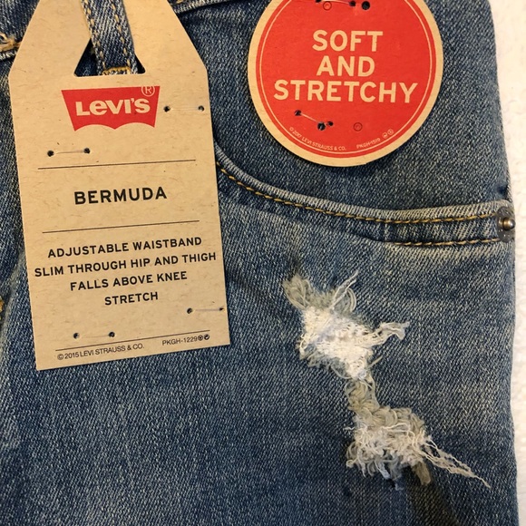 Levi’s Jeans Bermuda Shorts, Kid’s Size 12 Reg - Picture 2 of 9